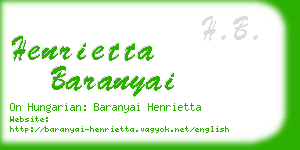 henrietta baranyai business card